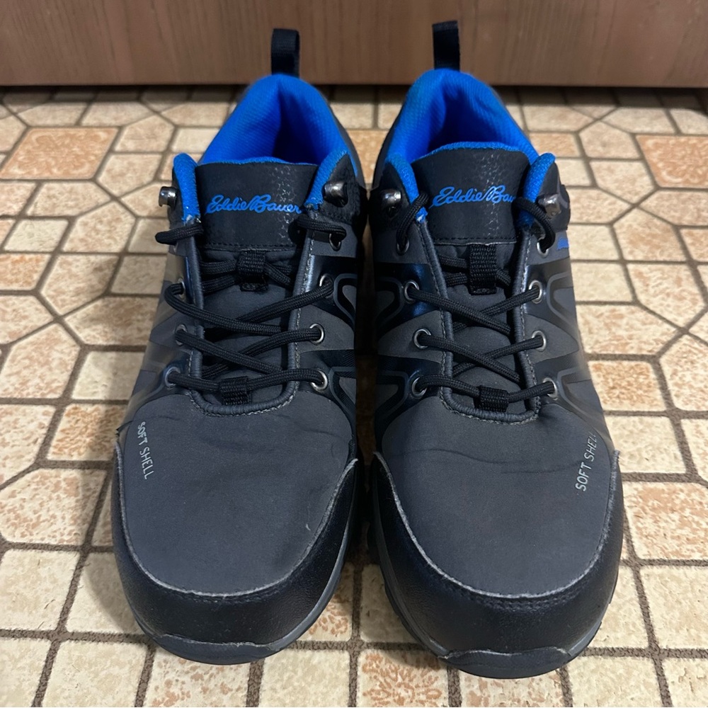 Eddie Bauer Highland Low‎ Waterproof Hiking Shoes Men’s Size 8 M Grey And Blue - Picture 2 of 7